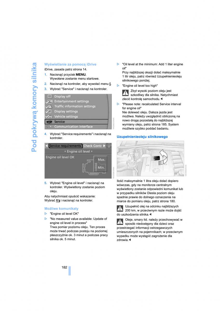 BMW 3 E90 owners manual / page 184