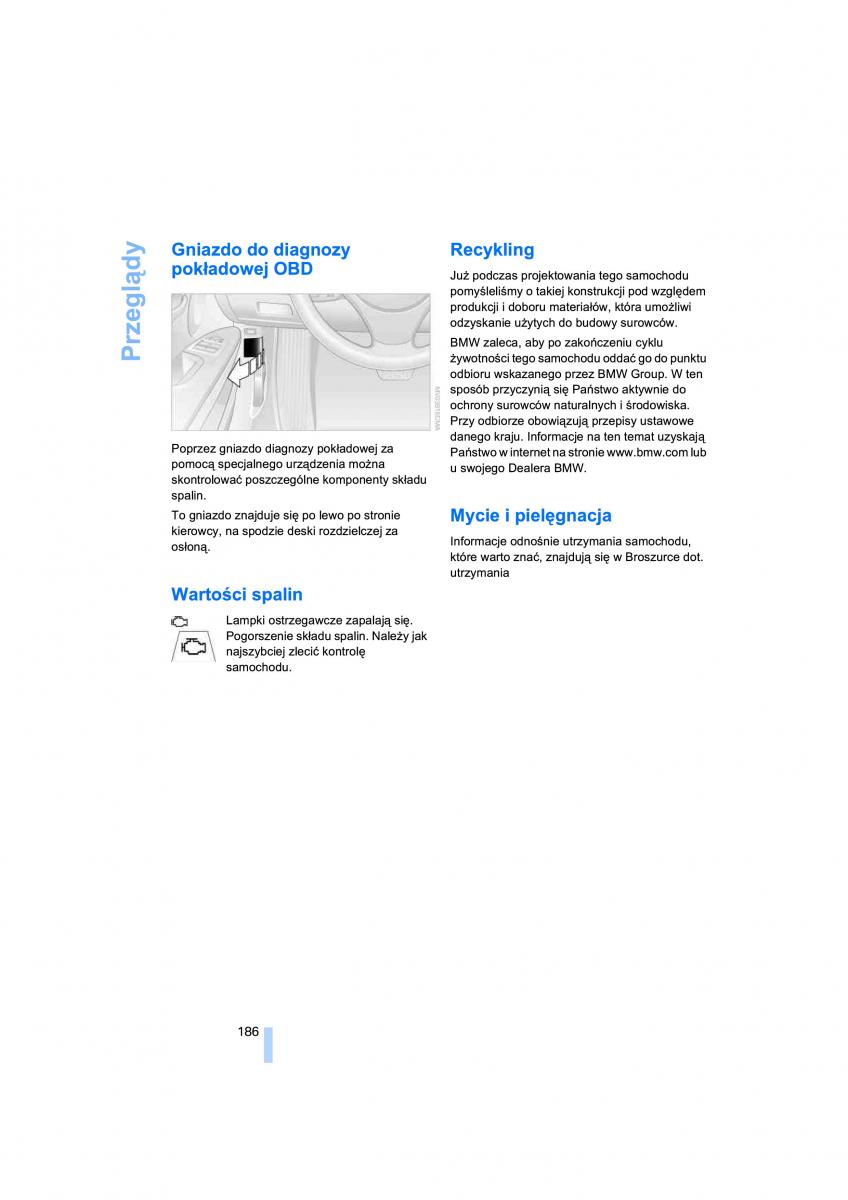 BMW 3 E90 owners manual / page 188