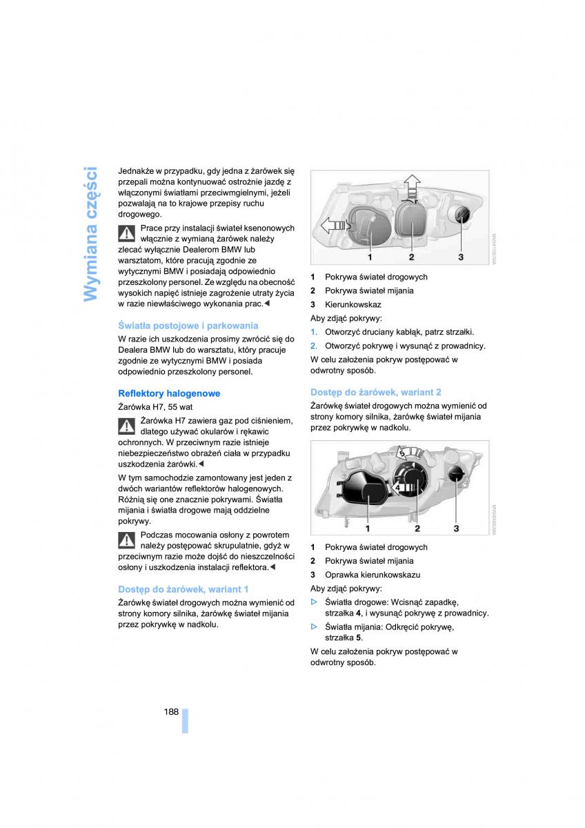 BMW 3 E90 owners manual / page 190