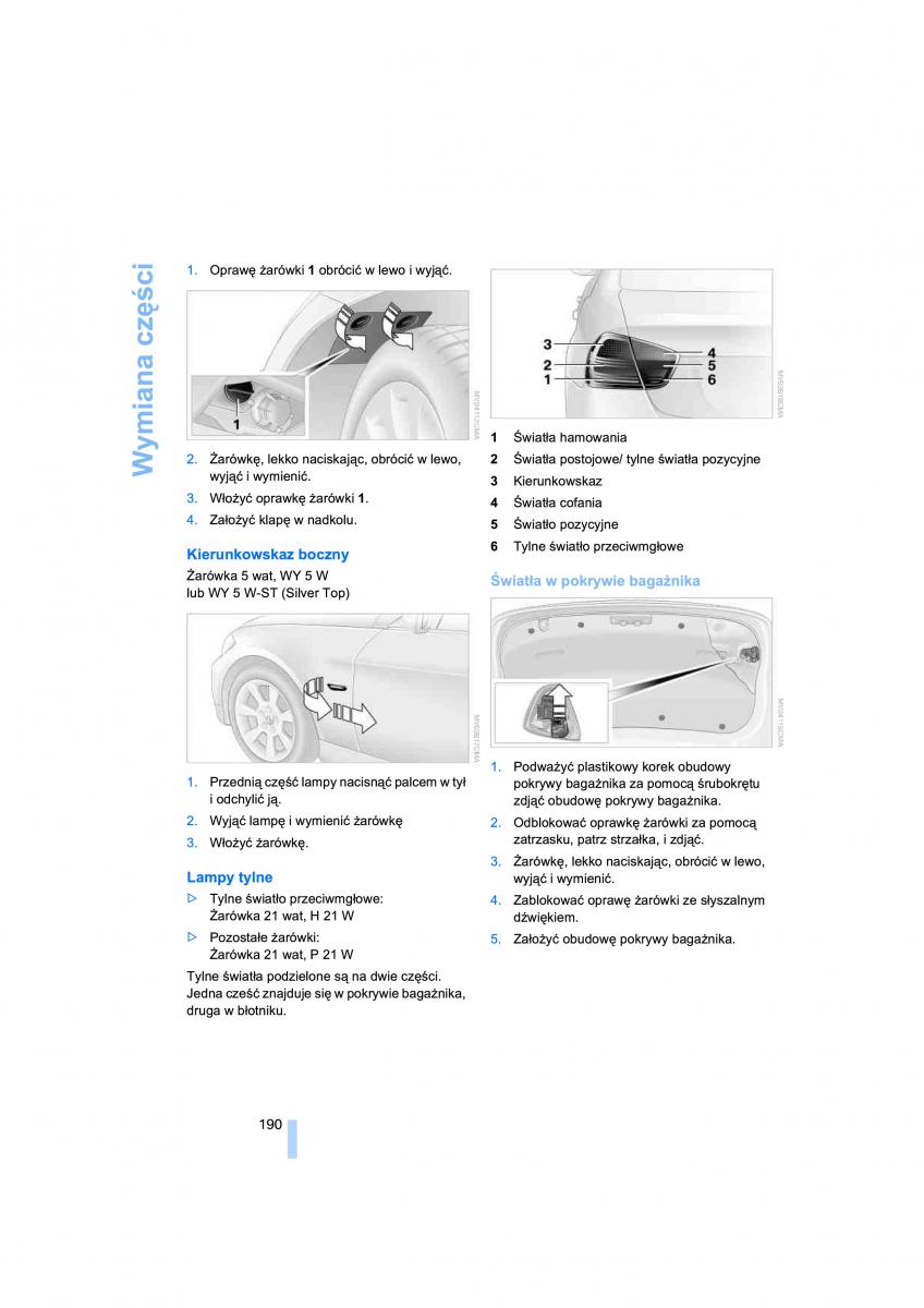 BMW 3 E90 owners manual / page 192