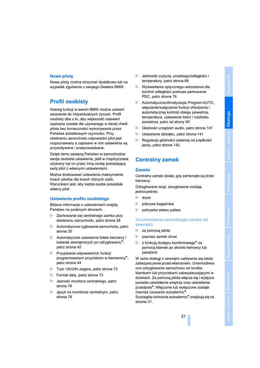 BMW 3 E90 owners manual / page 29