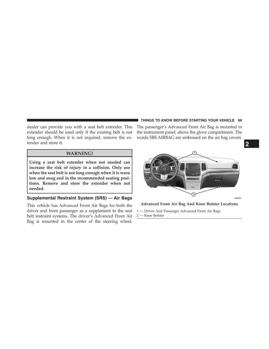 Jeep Grand Cherokee WK2 owners manual / page 71