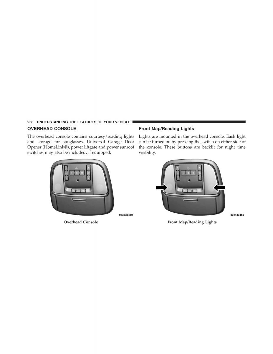 Jeep Grand Cherokee WK2 owners manual / page 260