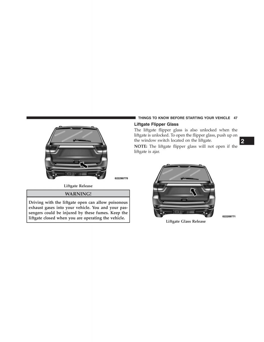 Jeep Grand Cherokee WK2 owners manual / page 49