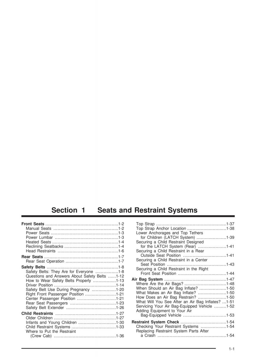 Chevrolet S 10 owners manual / page 7