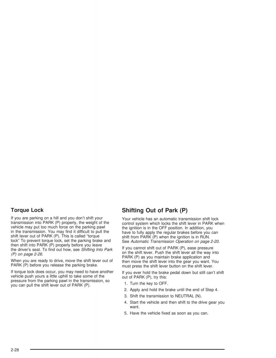 Chevrolet S 10 owners manual / page 90