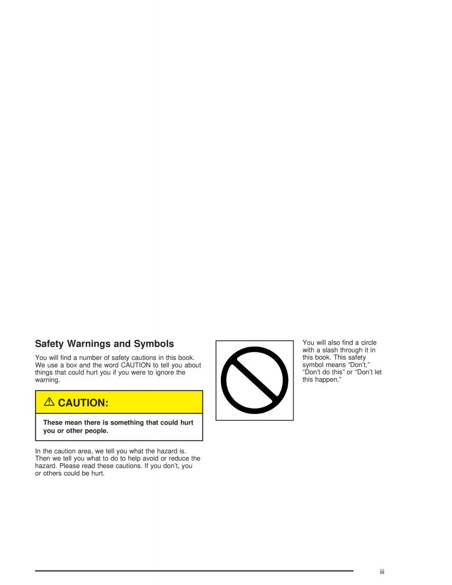 Chevrolet S 10 owners manual / page 3