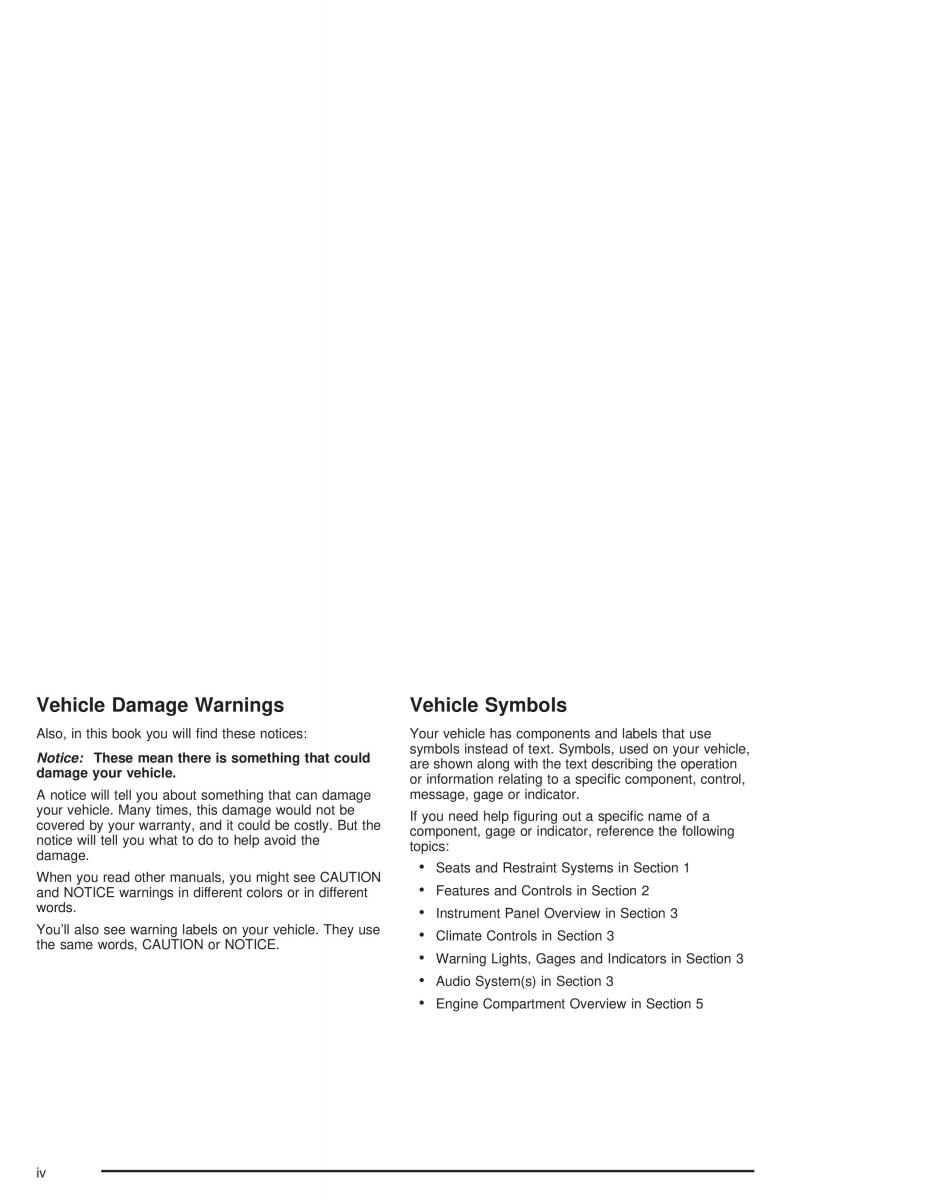 Chevrolet S 10 owners manual / page 4