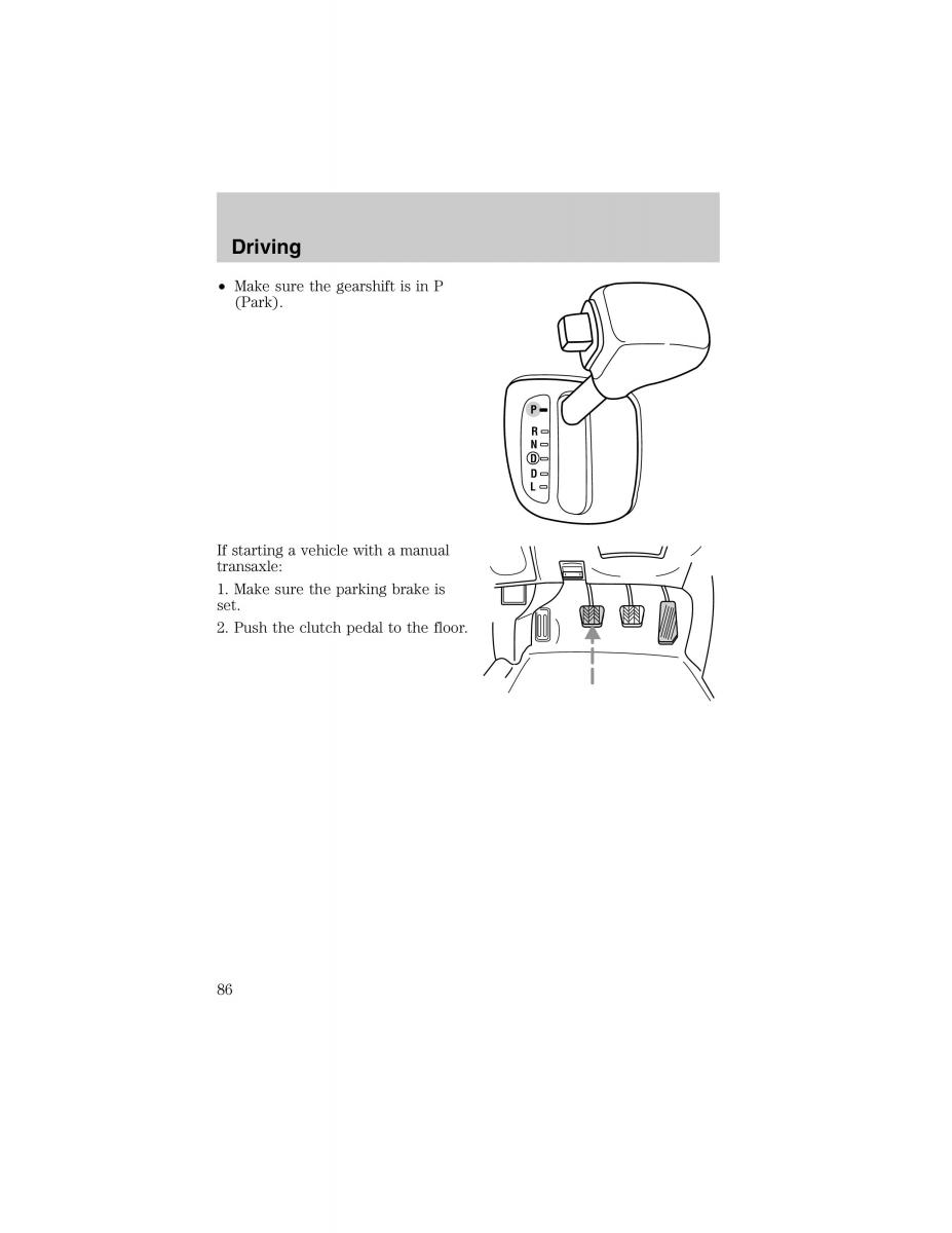 Ford Escort ZX2 owners manual / page 86