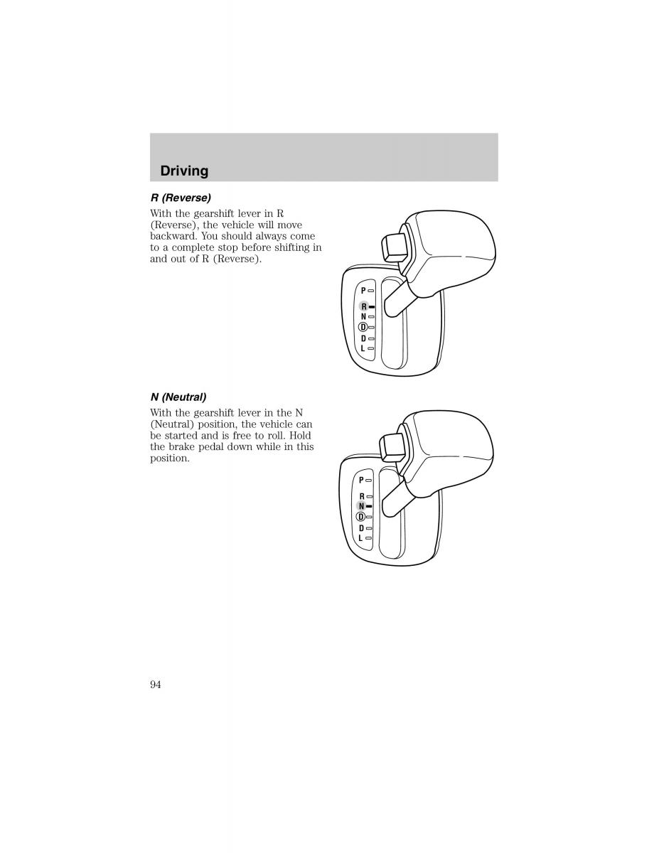 Ford Escort ZX2 owners manual / page 94