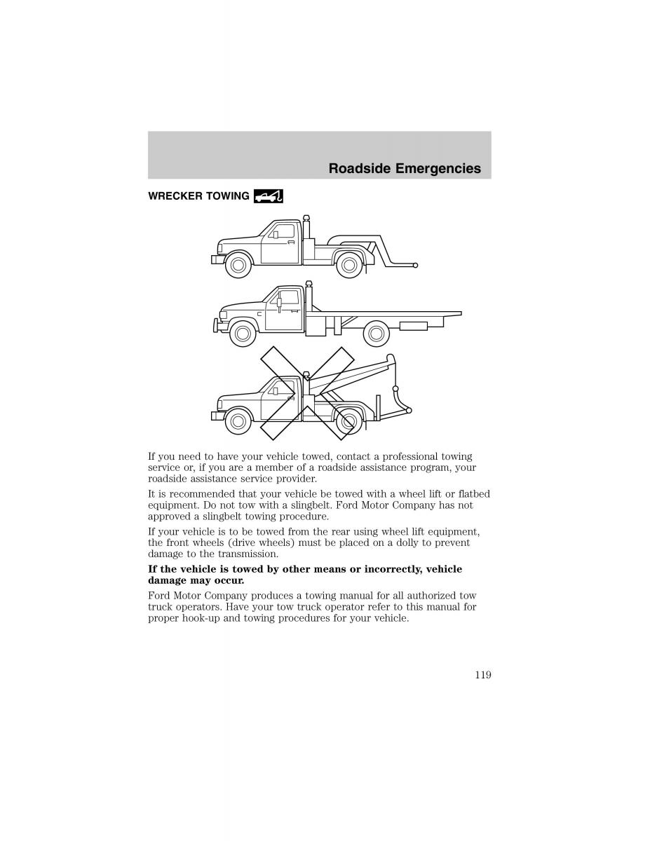 Ford Escort ZX2 owners manual / page 119