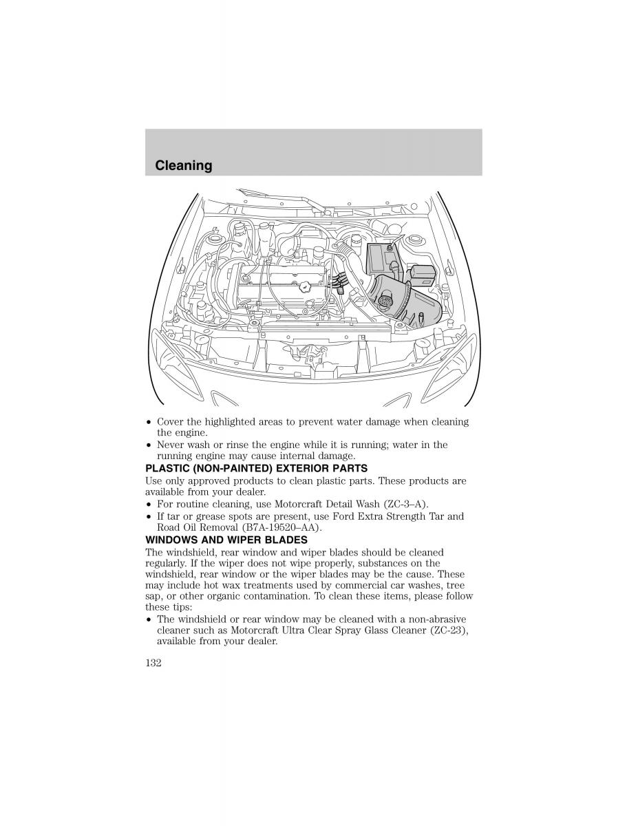 Ford Escort ZX2 owners manual / page 132