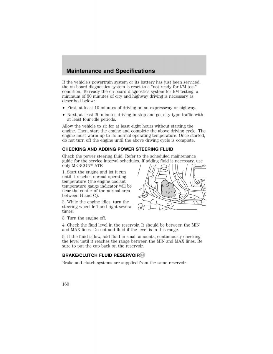 Ford Escort ZX2 owners manual / page 160