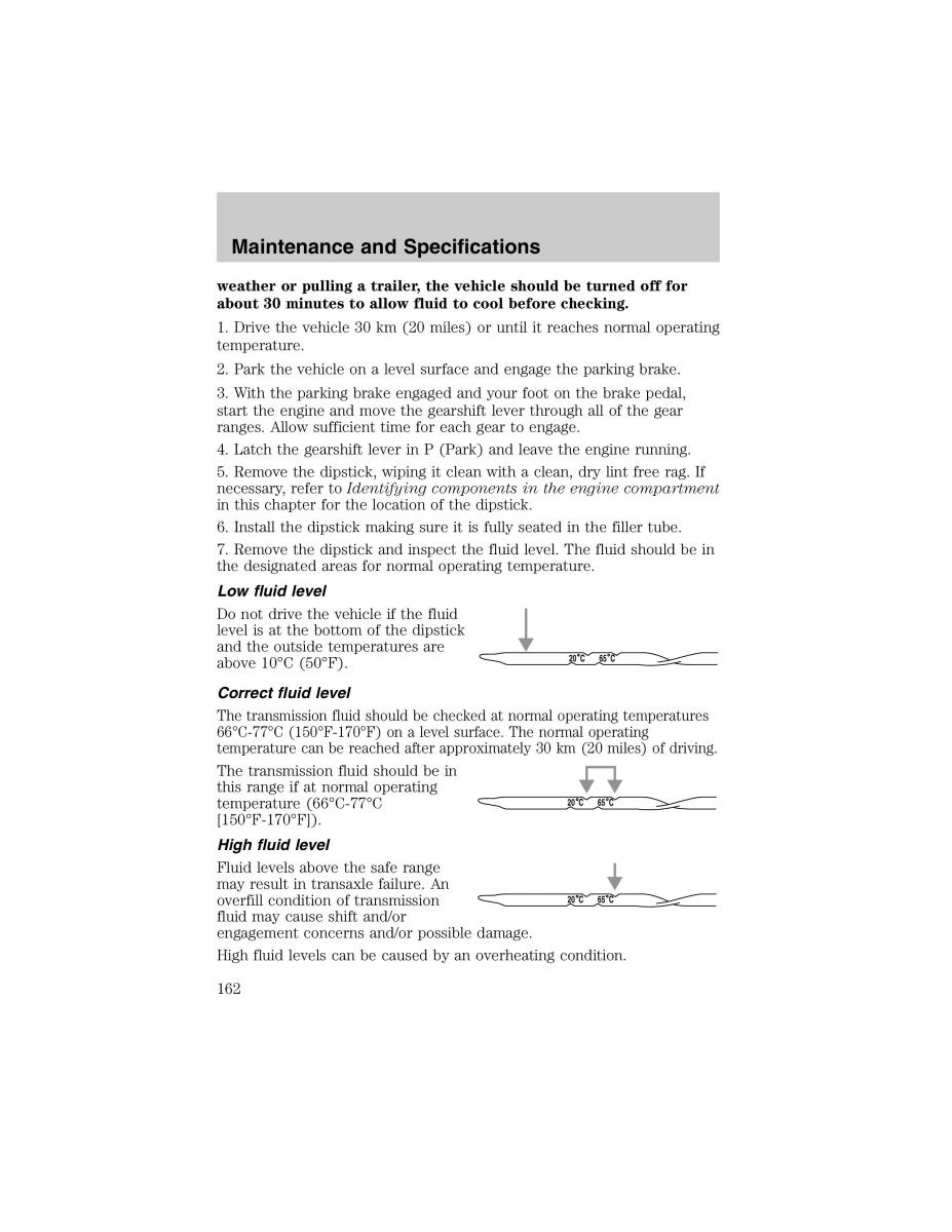 Ford Escort ZX2 owners manual / page 162