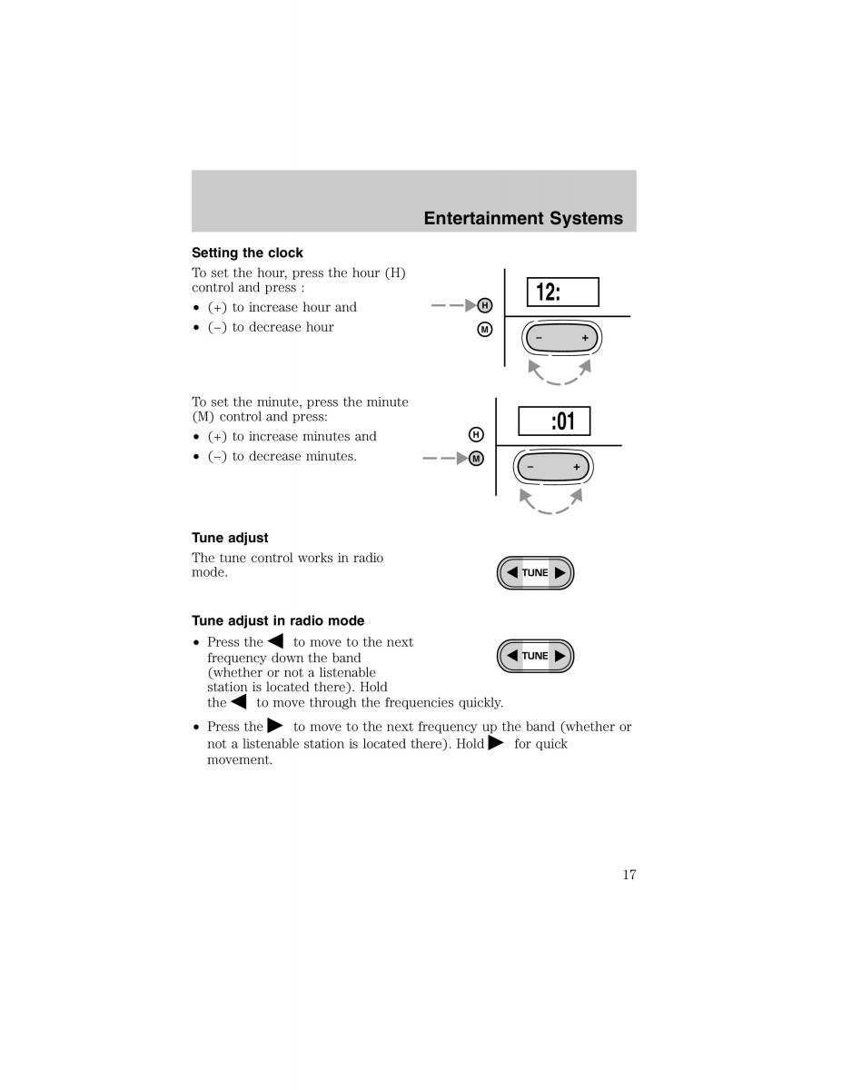 Ford Escort ZX2 owners manual / page 17