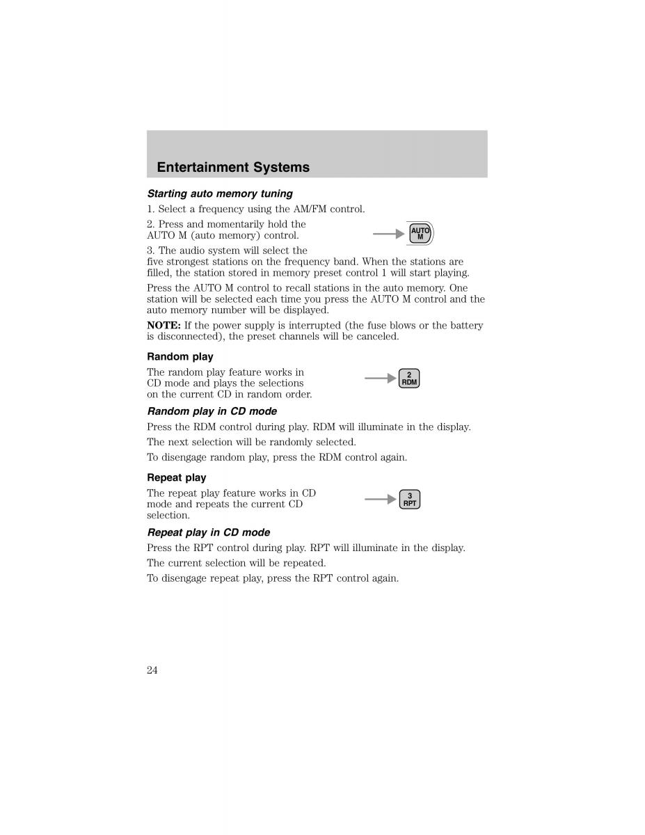 Ford Escort ZX2 owners manual / page 24