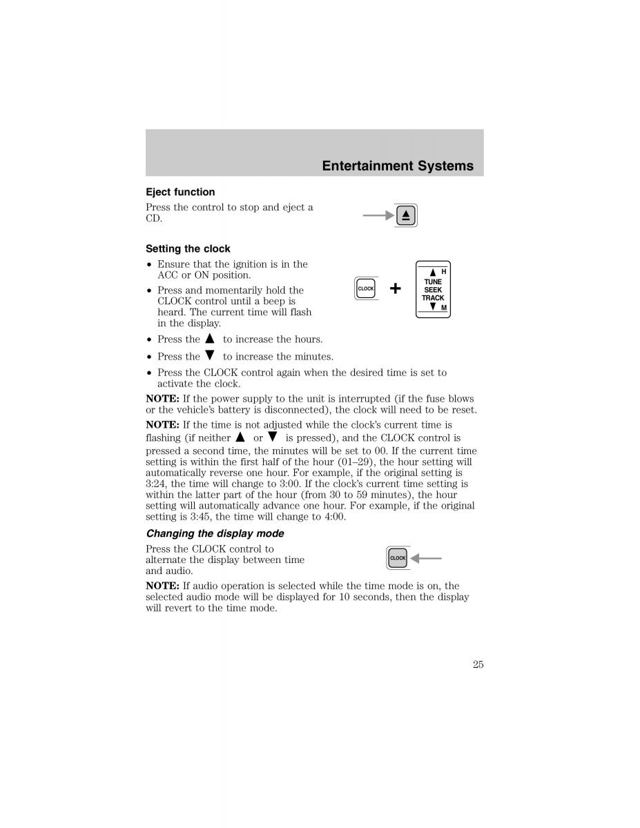 Ford Escort ZX2 owners manual / page 25