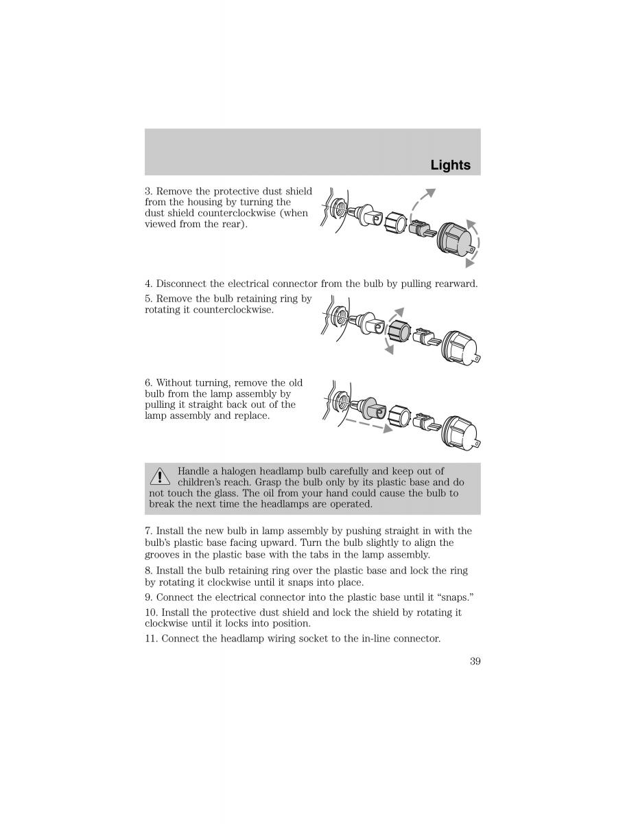 Ford Escort ZX2 owners manual / page 39