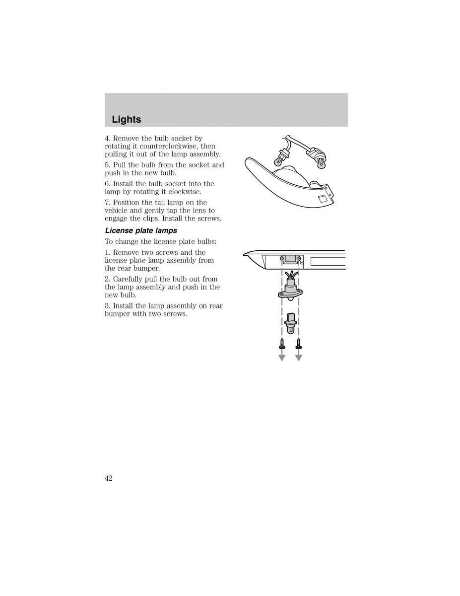 Ford Escort ZX2 owners manual / page 42