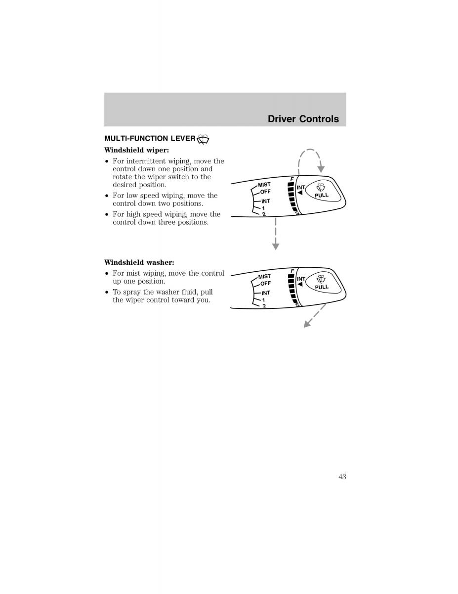 Ford Escort ZX2 owners manual / page 43