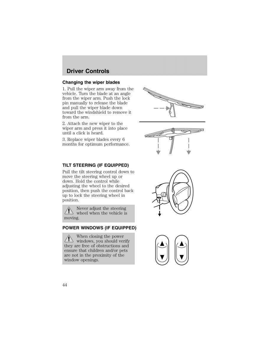 Ford Escort ZX2 owners manual / page 44