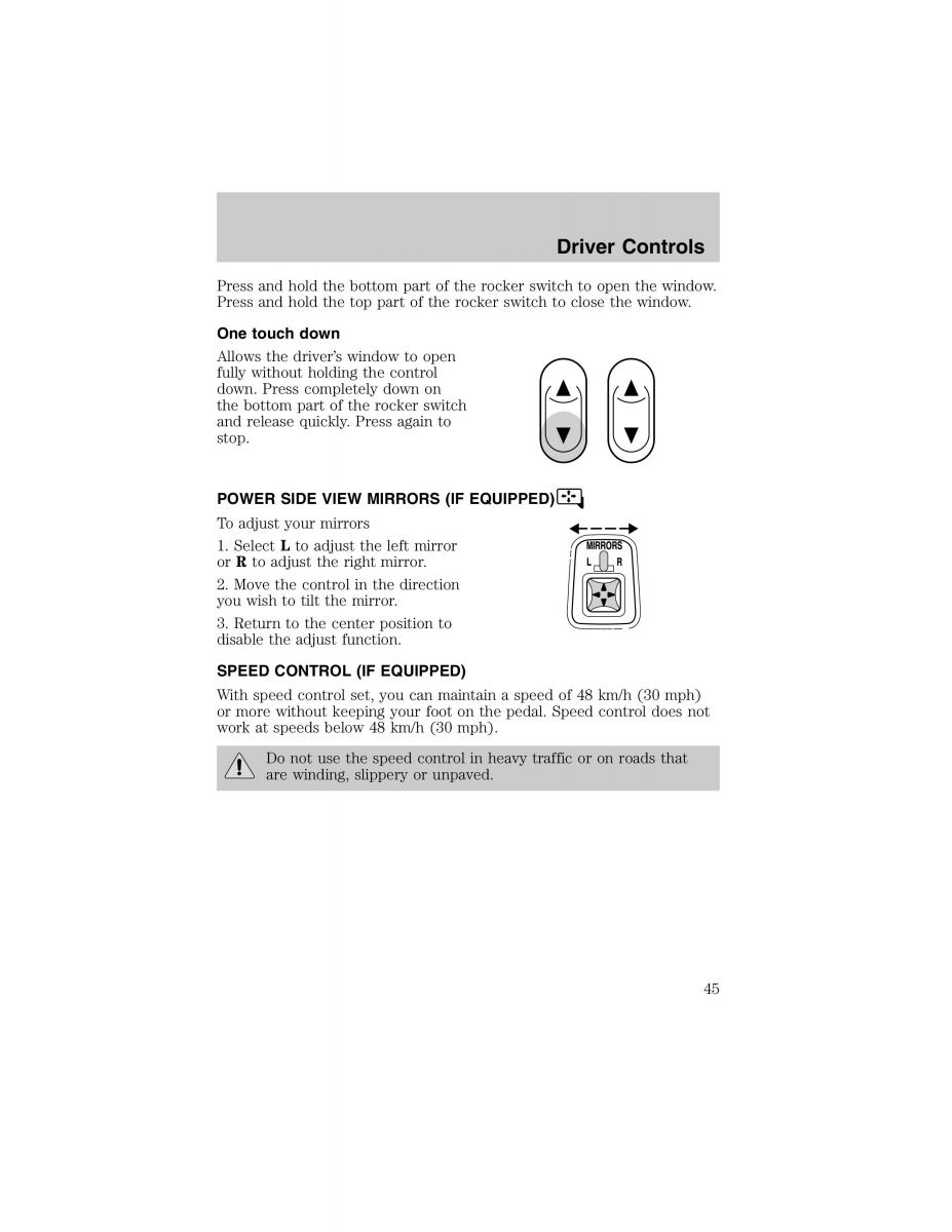 Ford Escort ZX2 owners manual / page 45