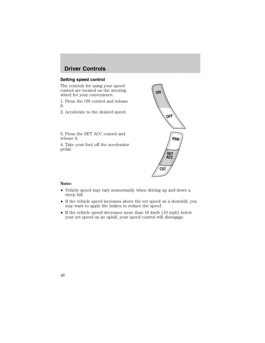 Ford Escort ZX2 owners manual / page 46