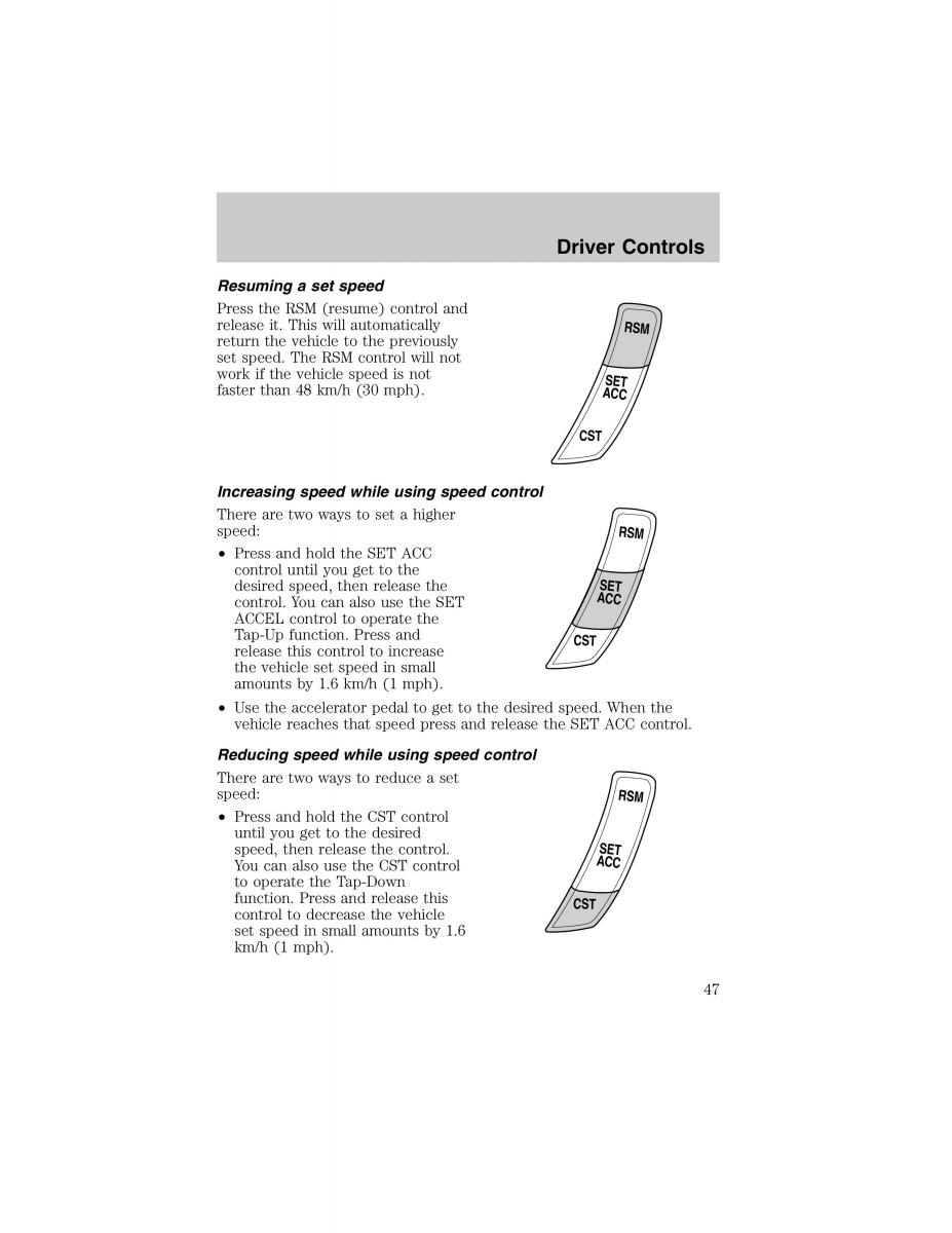 Ford Escort ZX2 owners manual / page 47