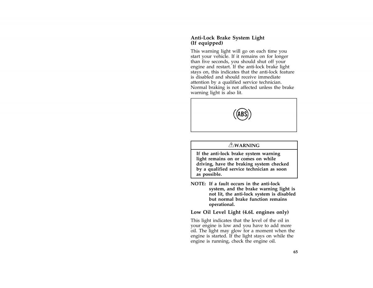 Ford Mustang IV 4 owners manual / page 65