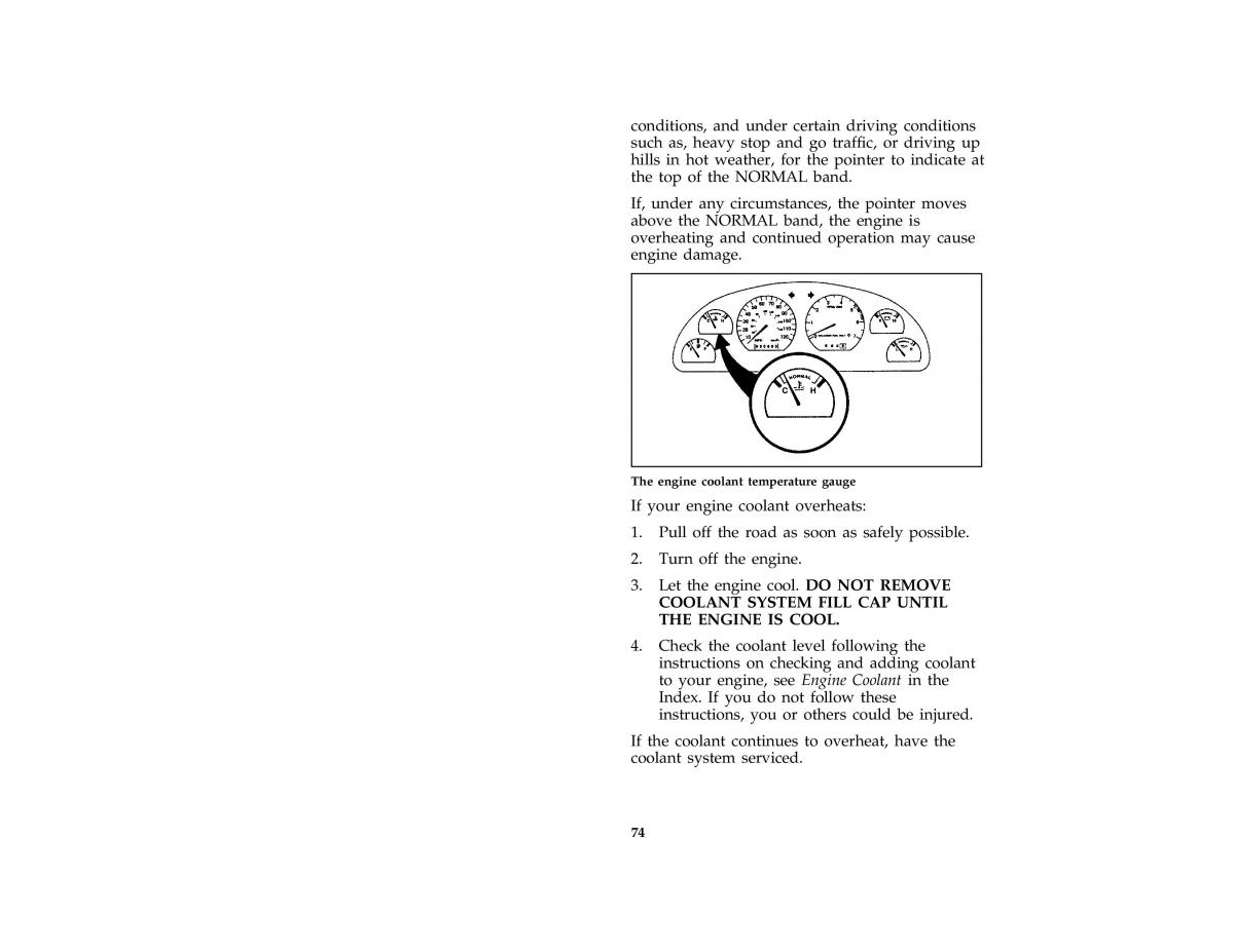 Ford Mustang IV 4 owners manual / page 74