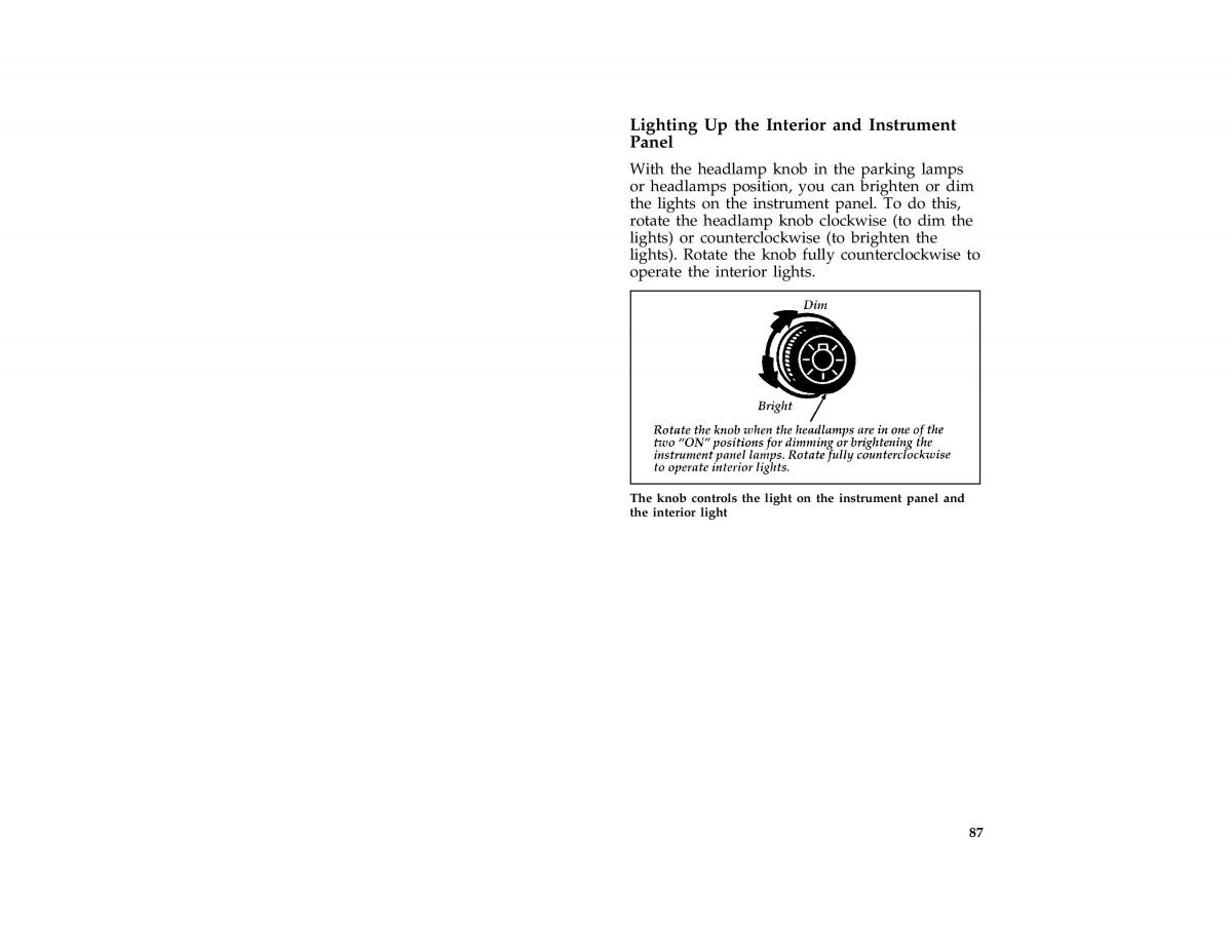 Ford Mustang IV 4 owners manual / page 87