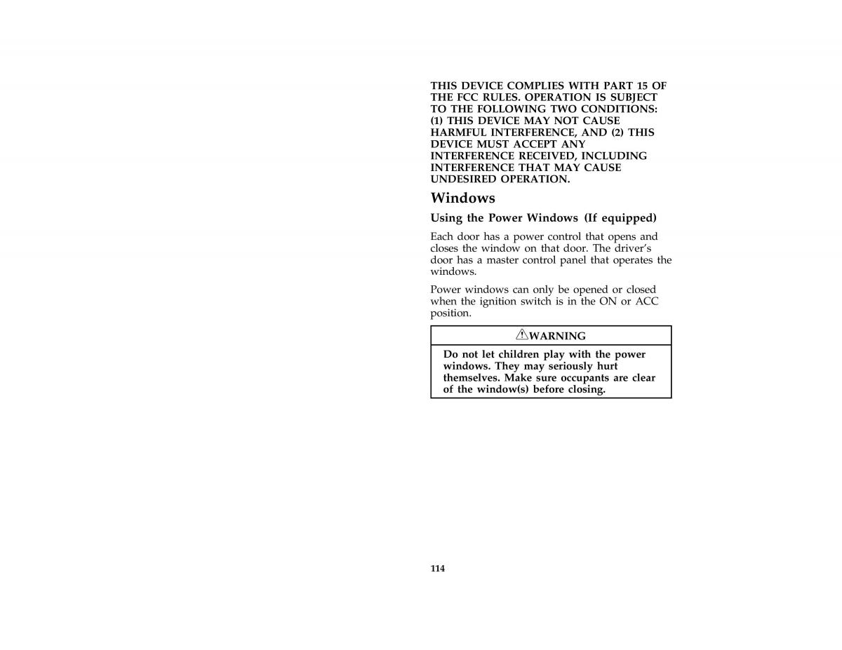 Ford Mustang IV 4 owners manual / page 112