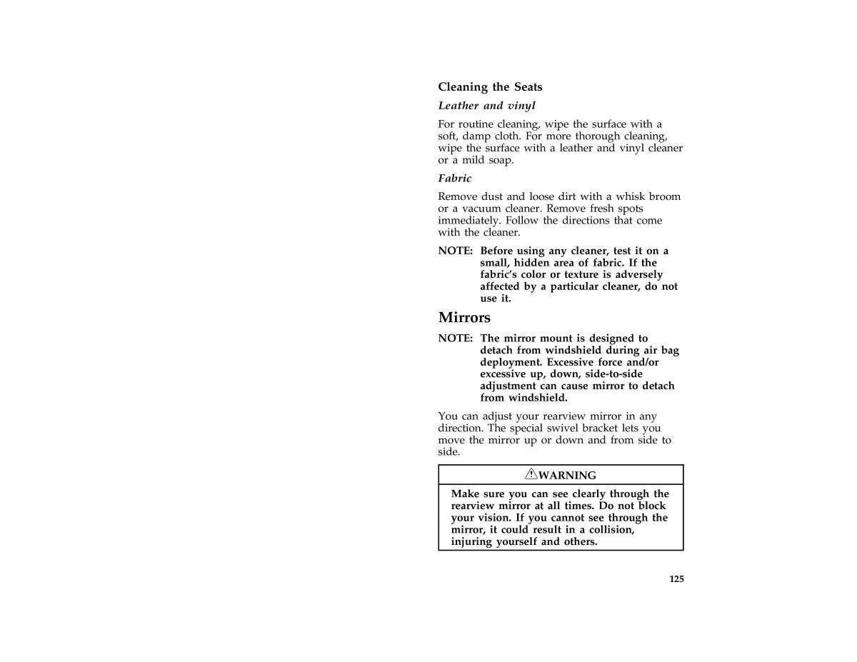 Ford Mustang IV 4 owners manual / page 123