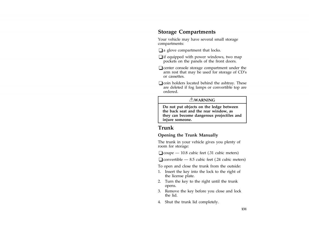 Ford Mustang IV 4 owners manual / page 129