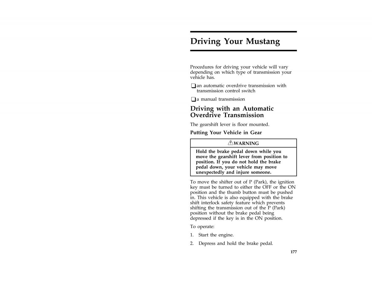 Ford Mustang IV 4 owners manual / page 173