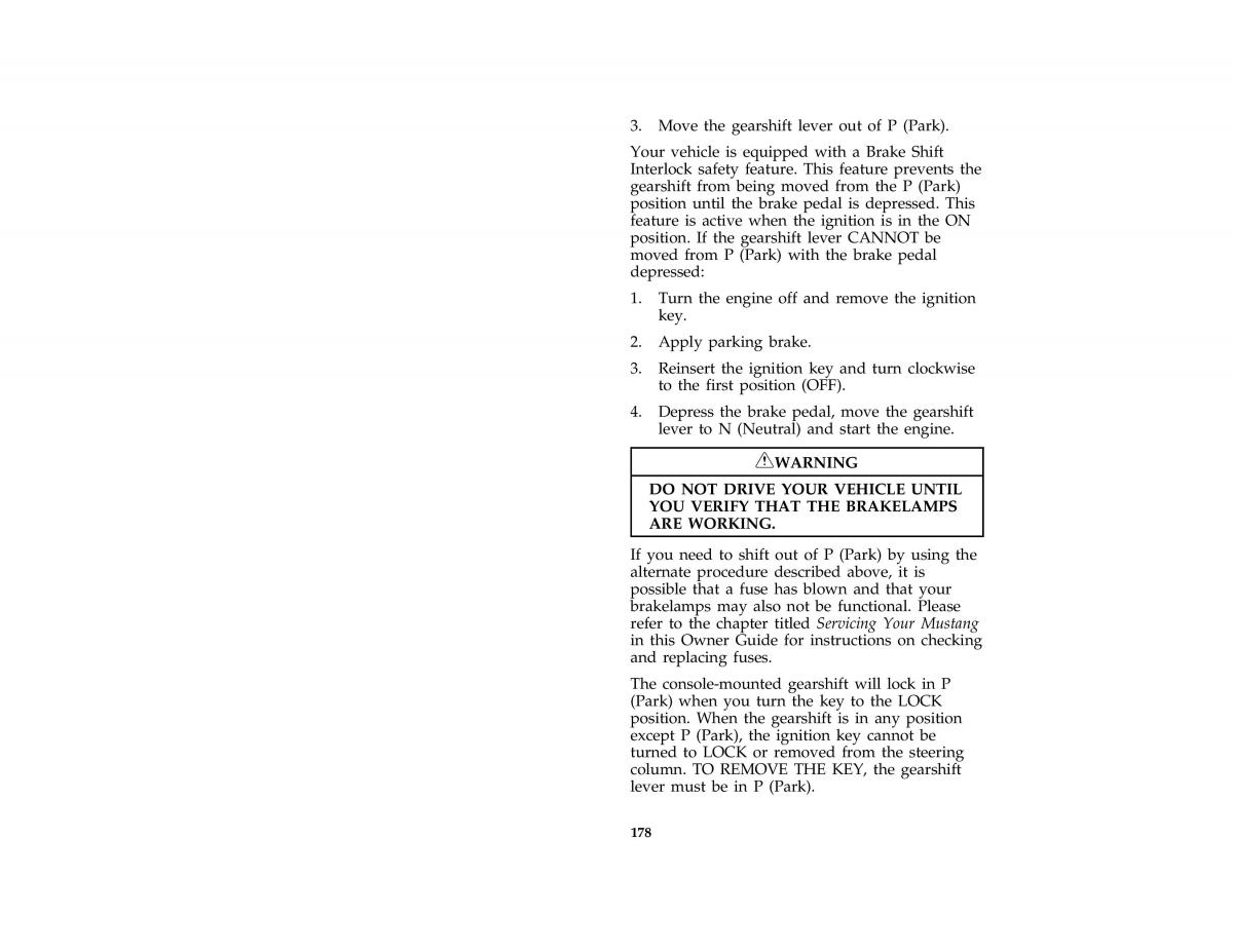 Ford Mustang IV 4 owners manual / page 174