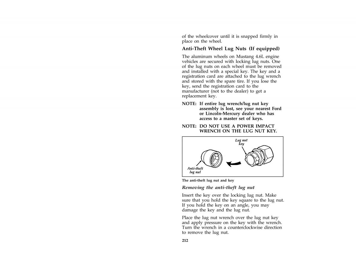 Ford Mustang IV 4 owners manual / page 208