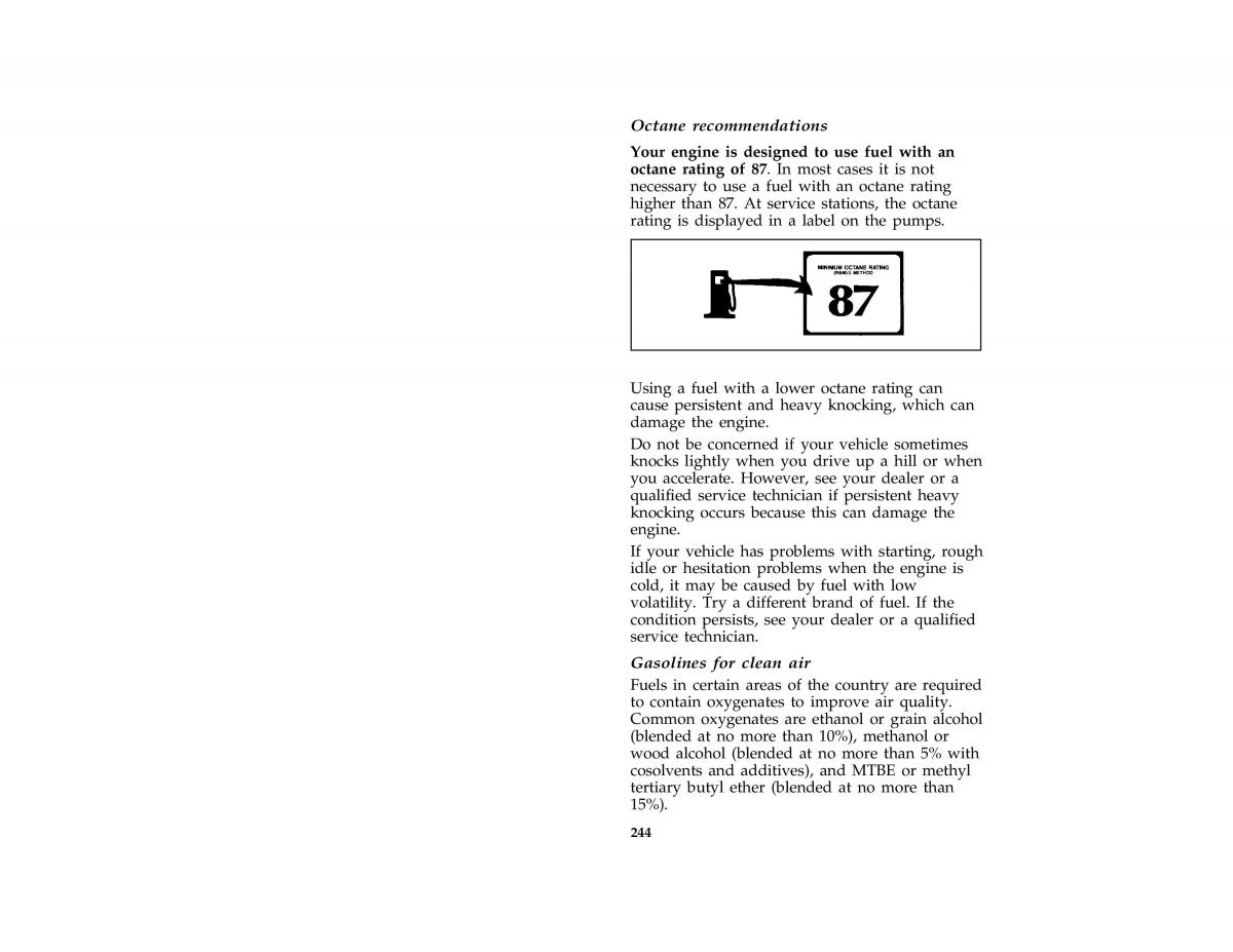 Ford Mustang IV 4 owners manual / page 238