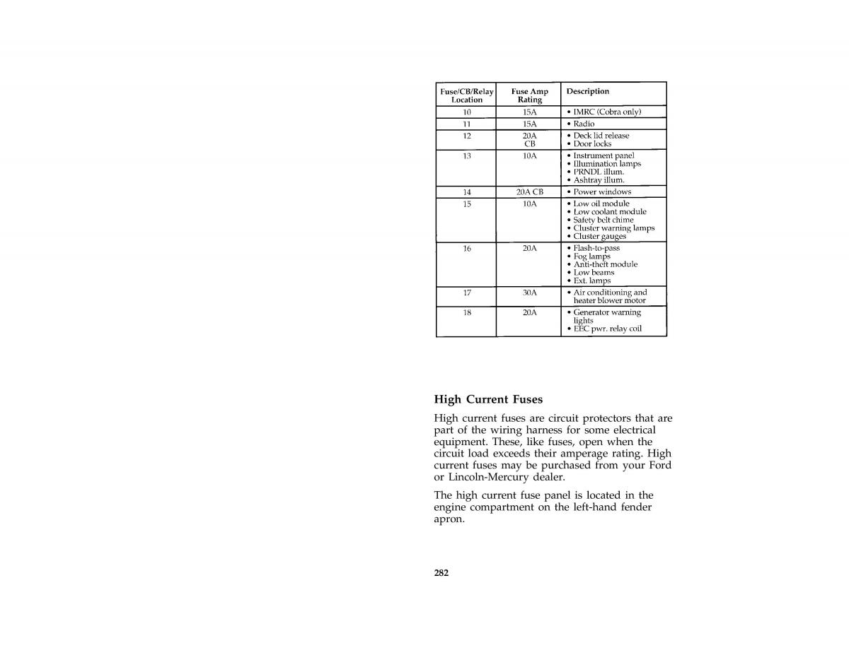 Ford Mustang IV 4 owners manual / page 276