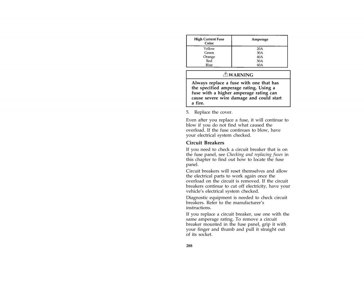 Ford Mustang IV 4 owners manual / page 282