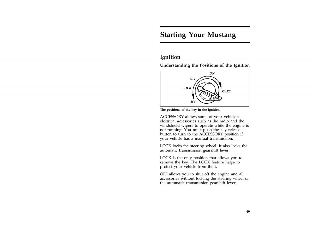 Ford Mustang IV 4 owners manual / page 50