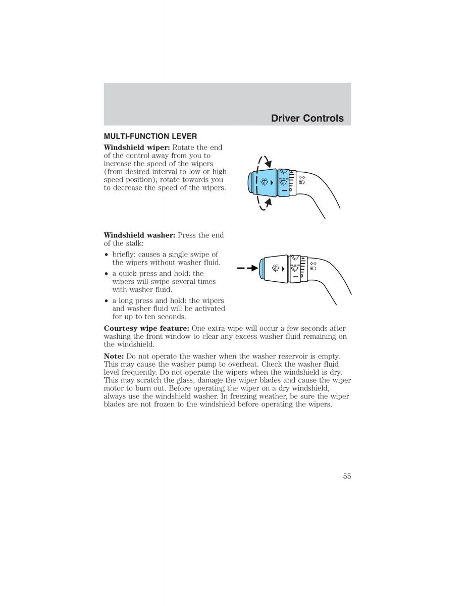 manual  Ford Ranger Mazda B Series owners manual / page 55