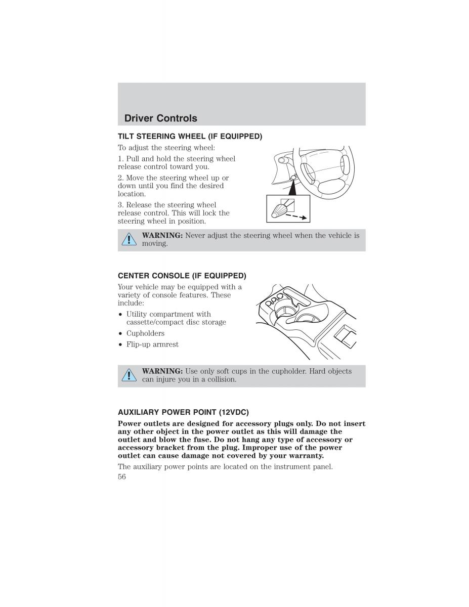 manual  Ford Ranger Mazda B Series owners manual / page 56