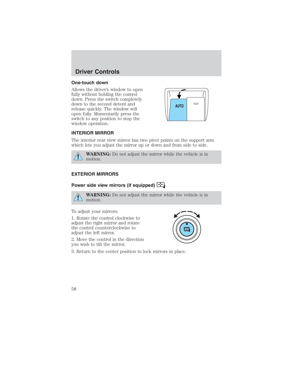 manual  Ford Ranger Mazda B Series owners manual / page 58