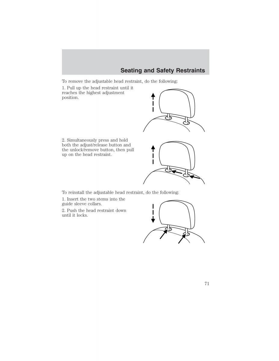 manual  Ford Ranger Mazda B Series owners manual / page 71