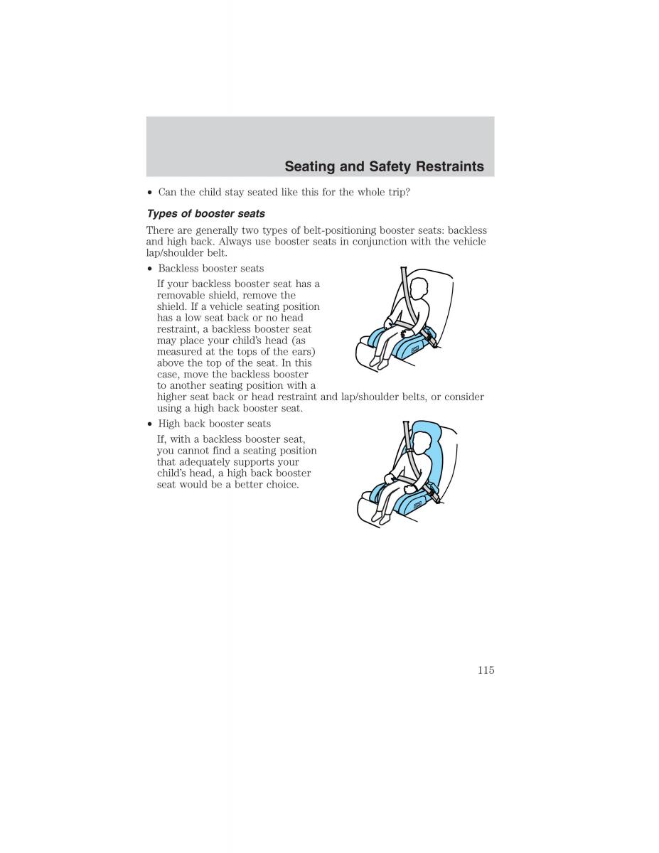 manual  Ford Ranger Mazda B Series owners manual / page 115