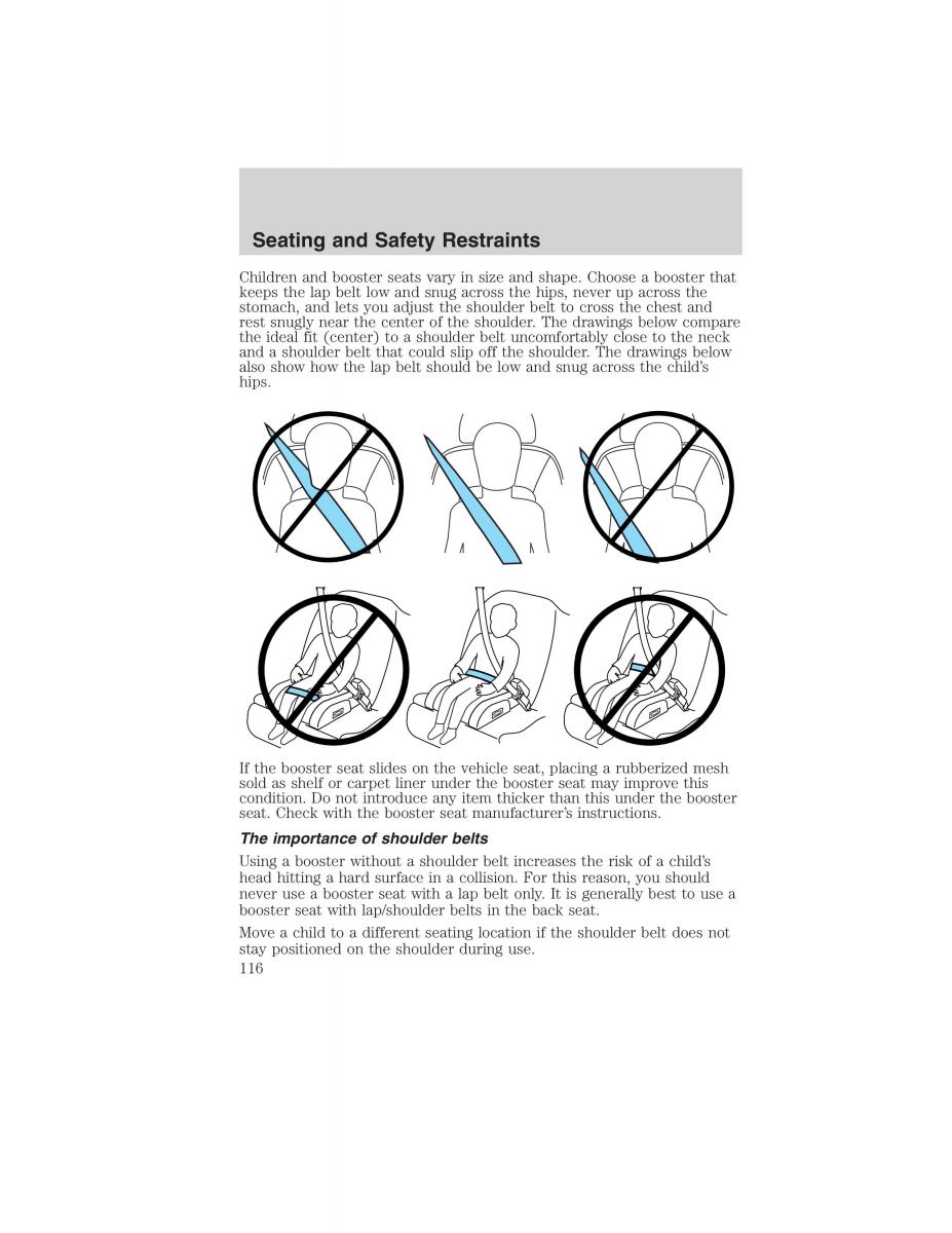 manual  Ford Ranger Mazda B Series owners manual / page 116