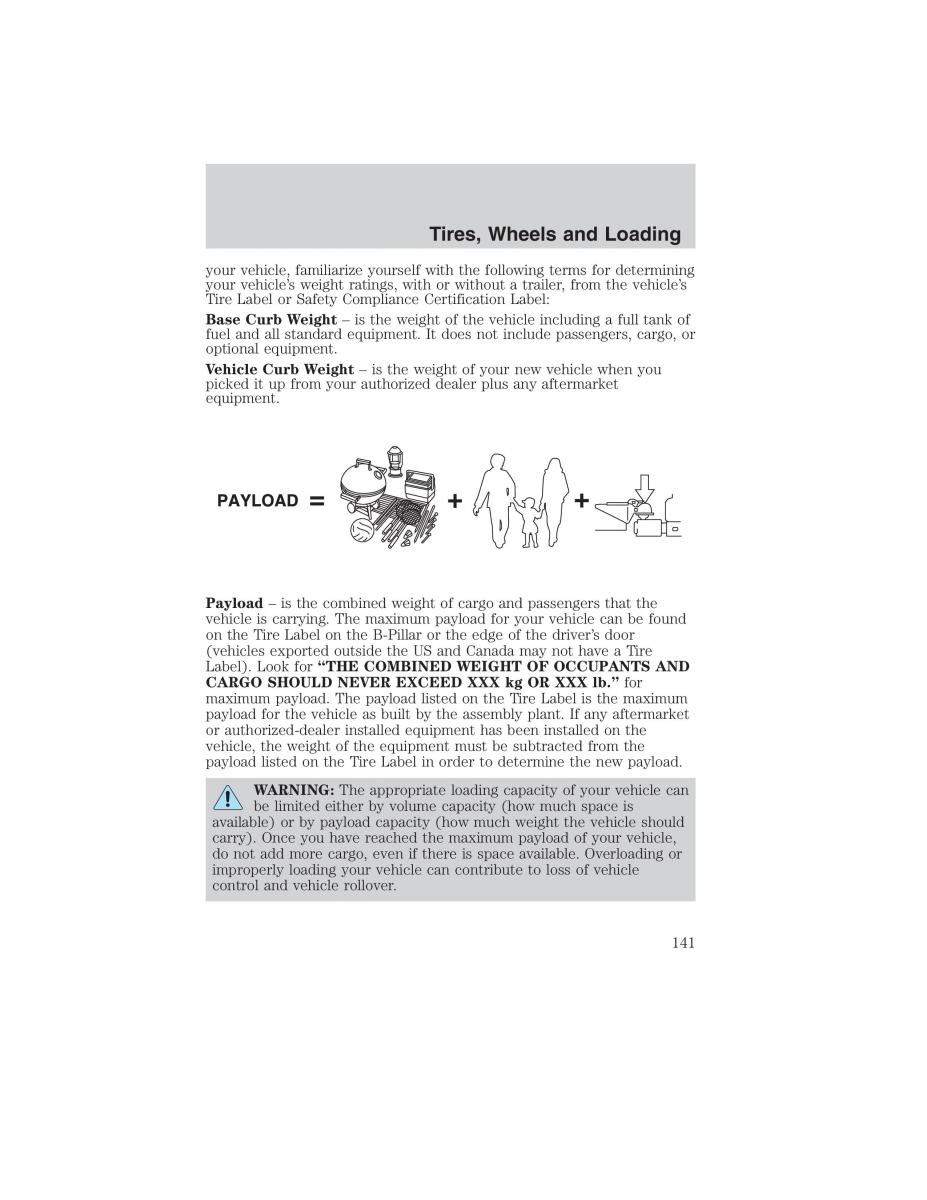 manual  Ford Ranger Mazda B Series owners manual / page 141