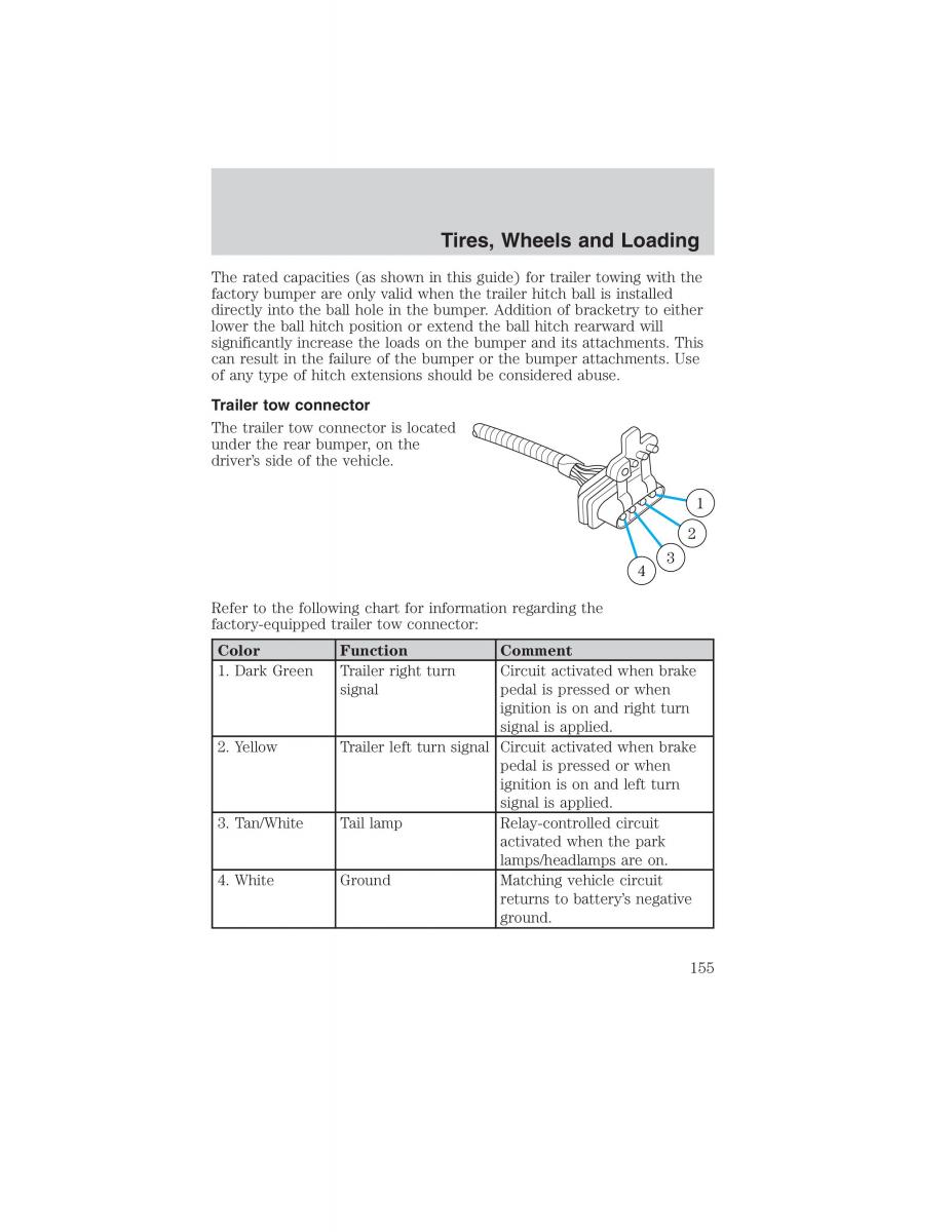 manual  Ford Ranger Mazda B Series owners manual / page 155