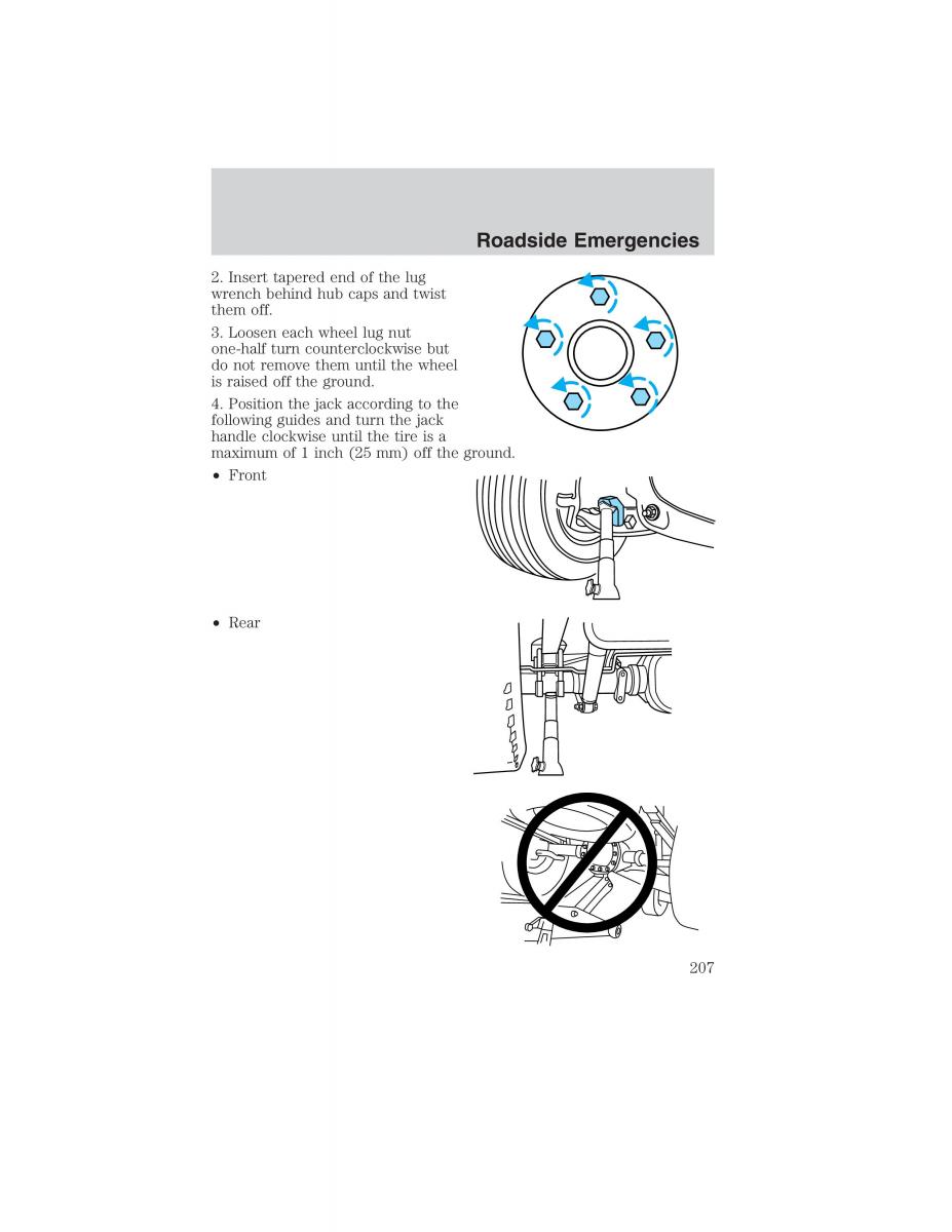 manual  Ford Ranger Mazda B Series owners manual / page 207